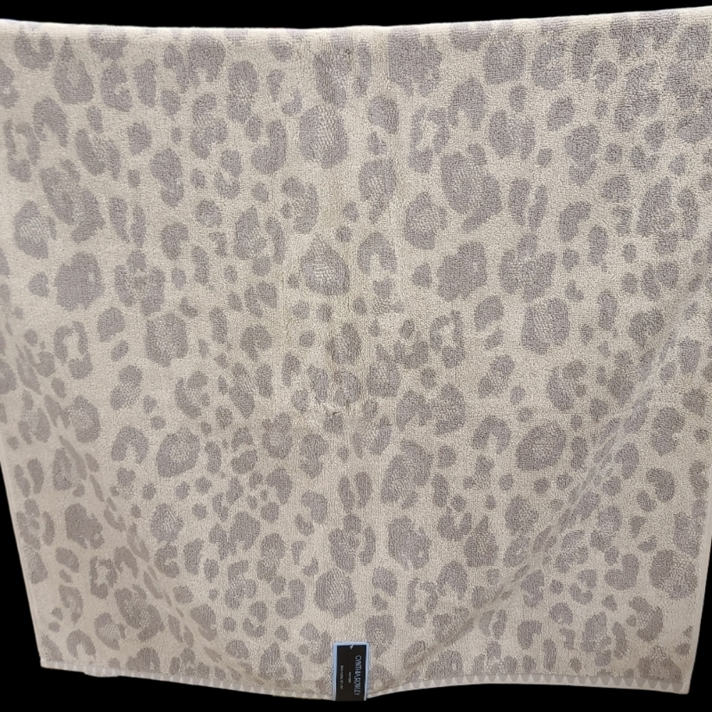 8pc Cynthia Rowley Leopard Cheetah Animal Print Bath Hand Washcloth Towel Set - Picture 6 of 8